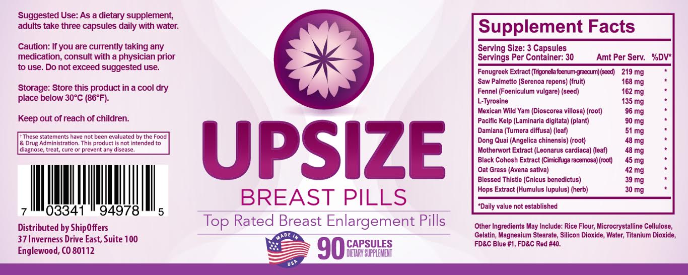 Viên uống  nở ngực Upsize Breast Pills